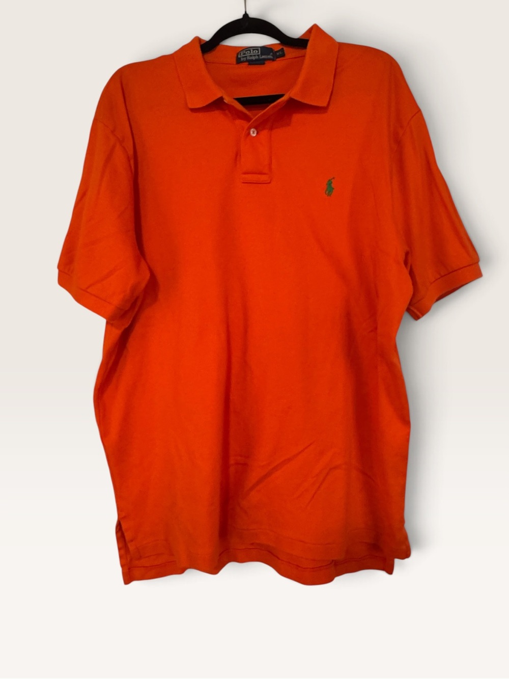 Vintage Polo Ralph Lauren Made in USA Orange Polo Shirt XL